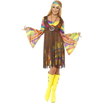Costume femme groovy des années 60 Smiffys, robe, gilet Costume femme groovy des années 60 Smiffys, robe, gilet
