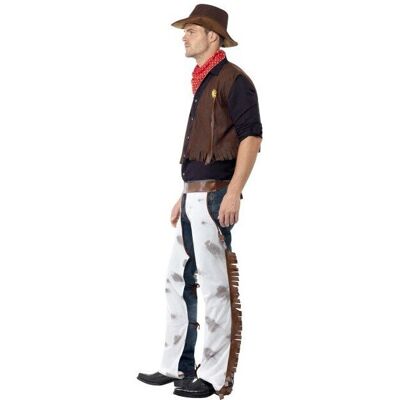 Vuxen Cowboy Kostym från Smiffys - Väst, Chaps, Hatt Vuxen Cowboy Kostym från Smiffys - Väst, Chaps, Hatt
