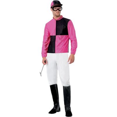 Smiffys Jockey Costume - Pink/Black - Adult Costume Smiffys Jockey Costume - Pink/Black - Adult Costume