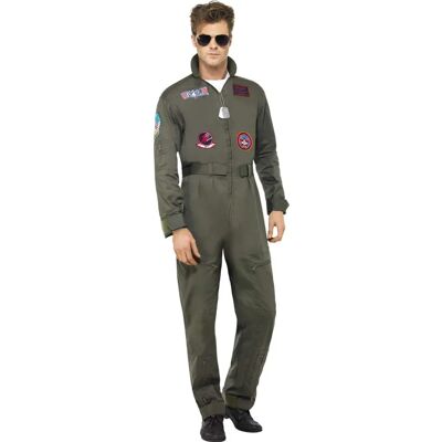 Costume Top Gun Deluxe Smiffys - Vert - Adulte Costume Top Gun Deluxe Smiffys - Vert - Adulte