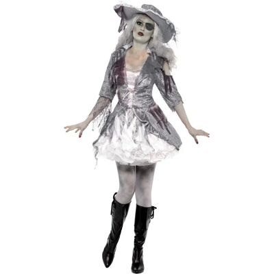 Déguisement de trésor de pirate de navire fantôme Smiffys pour femme - Blanc Argent - Halloween Déguisement de trésor de pirate de navire fantôme Smiffys pour femme - Blanc Argent - Halloween