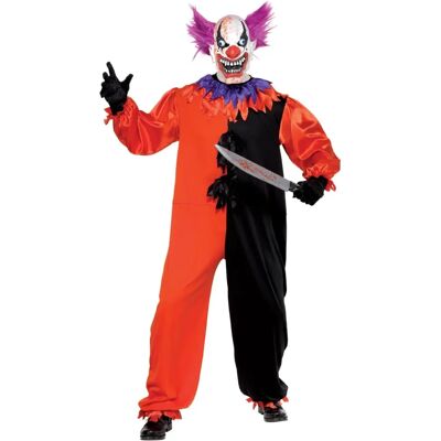 Smiffys Cirque Sinister Scary Bo Bo Clown Costume - Multicolored - Large Smiffys Cirque Sinister Scary Bo Bo Clown Costume - Multicolored - Large