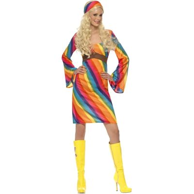 Costume hippie arcobaleno da donna - Disco 70s Costume hippie arcobaleno da donna - Disco 70s