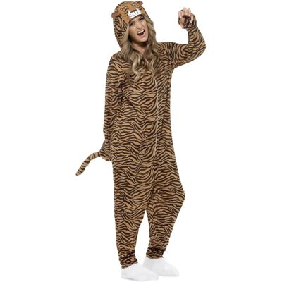 Smiffys Adult Unisex Tiger Costume - All In One Jumpsuit - Large Smiffys Adult Unisex Tiger Costume - All In One Jumpsuit - Large