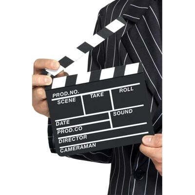 Porte-Clap Hollywood Smiffys - 17.5cm x 20cm - Accessoire Porte-Clap Hollywood Smiffys - 17.5cm x 20cm - Accessoire