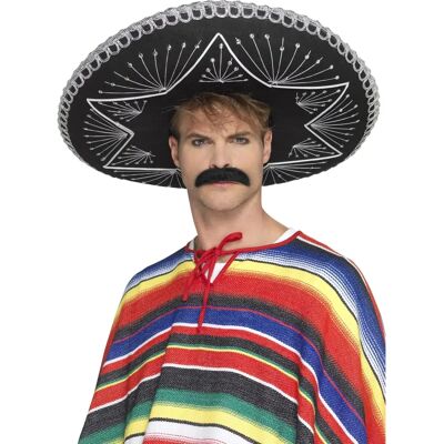 Smiffys 26638 Deluxe Authentic Sombrero - Black - Adults Hat Smiffys 26638 Deluxe Authentic Sombrero - Black - Adults Hat