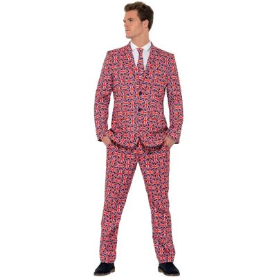 Traje Union Jack Adulto de Smiffys - Disfraz Patriótico Destacado Traje Union Jack Adulto de Smiffys - Disfraz Patriótico Destacado
