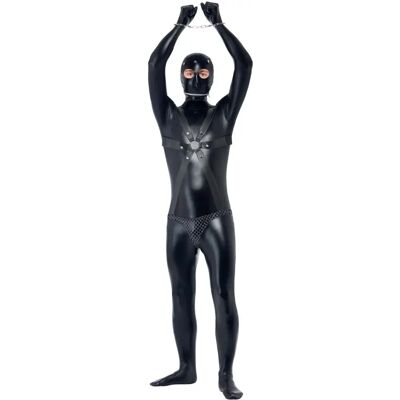 Smiffys Adult Men's Gimp Costume - Bodysuit With Straps & Chainmail Smiffys Adult Men's Gimp Costume - Bodysuit With Straps & Chainmail