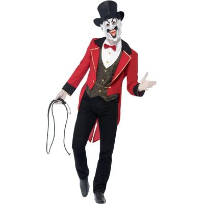 Costume Sinistro di Ringmaster - Adulto Rosso e Nero Circo Costume Sinistro di Ringmaster - Adulto Rosso e Nero Circo