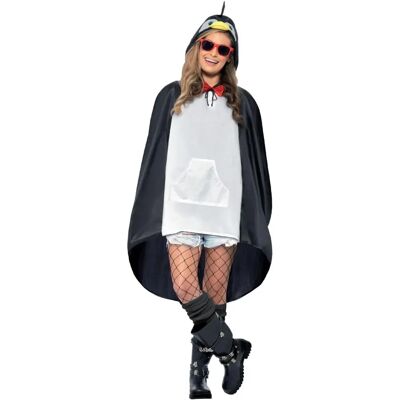 Poncho de Pingüino para Adultos de Smiffys - Festival y Lluvia Poncho de Pingüino para Adultos de Smiffys - Festival y Lluvia