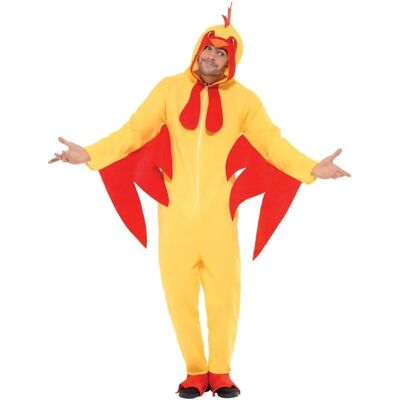 Costume Pollo Giallo/Rosso Smiffys - Animale Festa Adulti Costume Pollo Giallo/Rosso Smiffys - Animale Festa Adulti