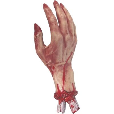 Accessorio Halloween Mano Sezionata di 12 Pollici in Gomma Sangrienta - Unisex Accessorio Halloween Mano Sezionata di 12 Pollici in Gomma Sangrienta - Unisex