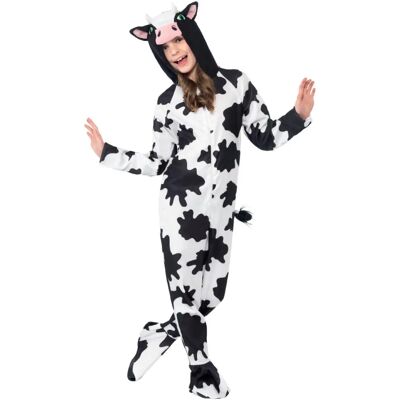 Disfraz de vaca para niños de Smiffys - Todo en uno unisex con orejas y cola Disfraz de vaca para niños de Smiffys - Todo en uno unisex con orejas y cola