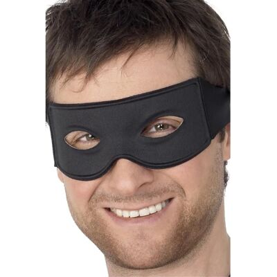Masque de cravate noire Smiffys Bandit Voleur Super-héros Lone Ranger Zorro - Accessoire de costume Masque de cravate noire Smiffys Bandit Voleur Super-héros Lone Ranger Zorro - Accessoire de costume