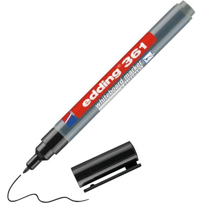 Edding 361 Black Drywipe Marker - Drywipe Marker Edding 361 Black Drywipe Marker - Drywipe Marker