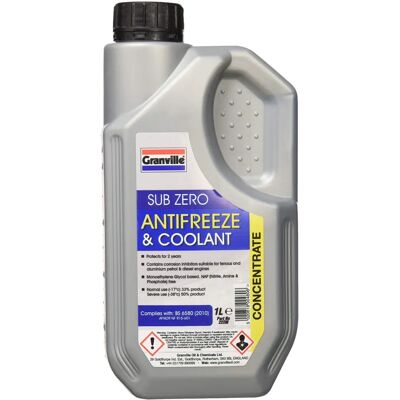 Granville - Sub-Zero - Blue - Concentrate - 1 Litre - Antifreeze Granville - Sub-Zero - Blue - Concentrate - 1 Litre - Antifreeze
