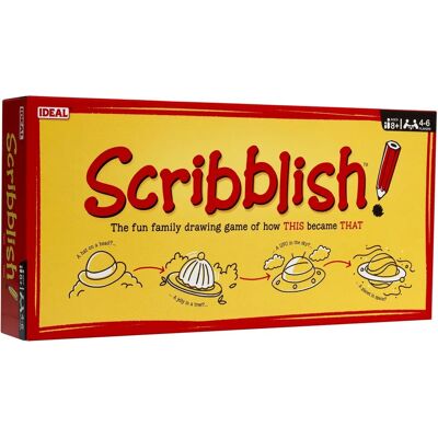 IDEAL Scribblish - Drawing Game for Family 8+ 4-6 Players IDEAL Scribblish - Drawing Game for Family 8+ 4-6 Players