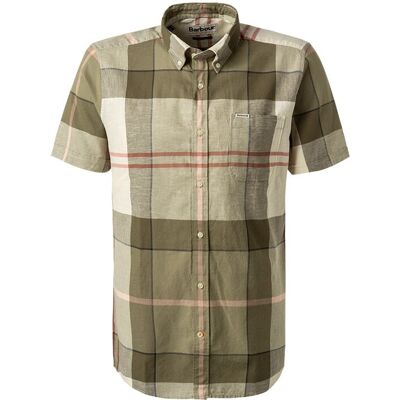 Barbour Herren Kurzarm Douglas Hemd - Oliv Tartan - Reguläre Passform - Hemd Barbour Herren Kurzarm Douglas Hemd - Oliv Tartan - Reguläre Passform - Hemd
