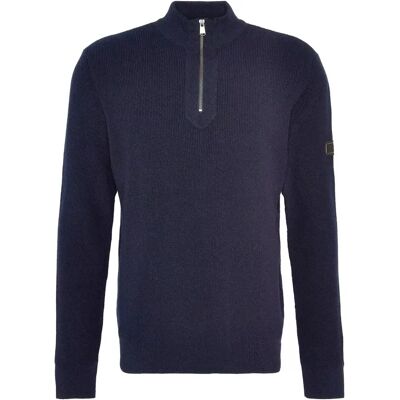 Barbour International Crawley Wool Blend Funnel Neck Jumper - Navy - Men Barbour International Crawley Wool Blend Funnel Neck Jumper - Navy - Men