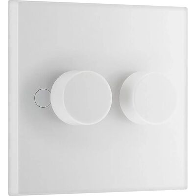 British General BG Electrical 982P-0J Double Round Push Button Dimmer Light Switch - Light Switch British General BG Electrical 982P-0J Double Round Push Button Dimmer Light Switch - Light Switch