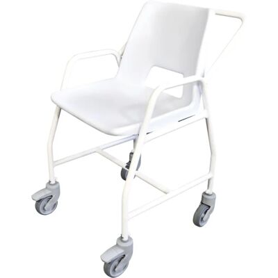 Aidapt Hythe Mobile Shower Chair - Fixed Height - White and Grey - Shower Chair Aidapt Hythe Mobile Shower Chair - Fixed Height - White and Grey - Shower Chair