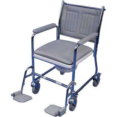 Aidapt Linton Commode - Flat Pack, Chrome, Mobile, Elderly Aidapt Linton Commode - Flat Pack, Chrome, Mobile, Elderly