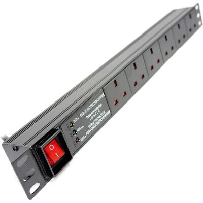Eagle P710eb 19" Power Distribution Unit with 3-Way Surge Protection - 6 Gang Eagle P710eb 19" Power Distribution Unit with 3-Way Surge Protection - 6 Gang