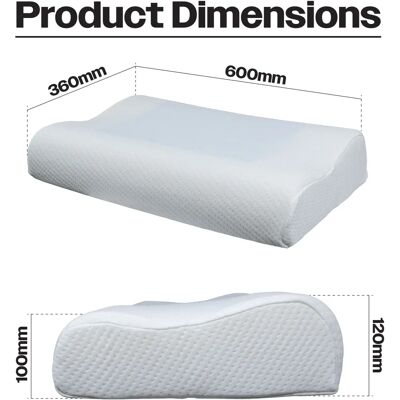 Aidapt Memory Foam Contour Pillow - Cooling Gel, Soft Air Fabric Aidapt Memory Foam Contour Pillow - Cooling Gel, Soft Air Fabric