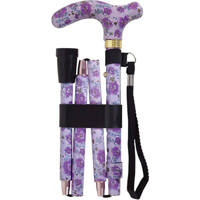 Aidapt Purple Blossom Deluxe Folding Walking Cane - Walking Cane Aidapt Purple Blossom Deluxe Folding Walking Cane - Walking Cane