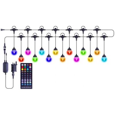 Netagon Multi RGB + White 13m Festoon String Lights - String Lights Netagon Multi RGB + White 13m Festoon String Lights - String Lights