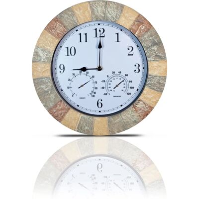 St Helens Large Sandstone Effect Garden Wall Clock - Wall Clock St Helens Large Sandstone Effect Garden Wall Clock - Wall Clock