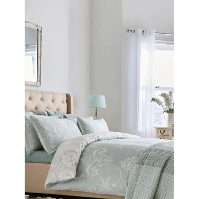 Laura Ashley Josette Reversible Cotton Sateen Duvet Cover Set - Double Laura Ashley Josette Reversible Cotton Sateen Duvet Cover Set - Double