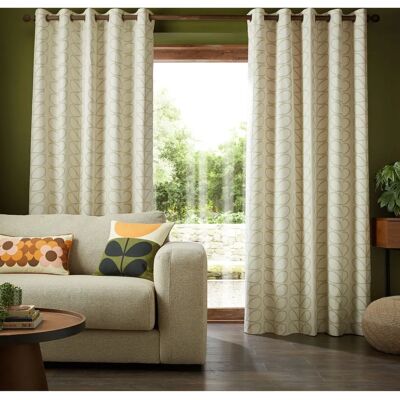 Orla Kiely Linear Stem Natürliche Baumwoll-Gardinen - Vorhänge Orla Kiely Linear Stem Natürliche Baumwoll-Gardinen - Vorhänge