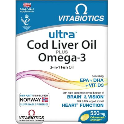 Vitabiotics Ultra Cod Liver Oil Plus Omega-3 - Dietary Supplement Vitabiotics Ultra Cod Liver Oil Plus Omega-3 - Dietary Supplement