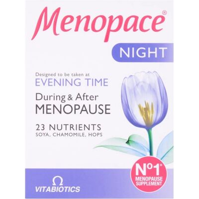 Menopace Night της Vitabiotics - Υποστηρίζει την υγεία των οστών, της καρδιάς και του δέρματος - Βιταμίνες και συμπληρώματα Menopace Night της Vitabiotics - Υποστηρίζει την υγεία των οστών, της καρδιάς και του δέρματος - Βιταμίνες και συμπληρώματα