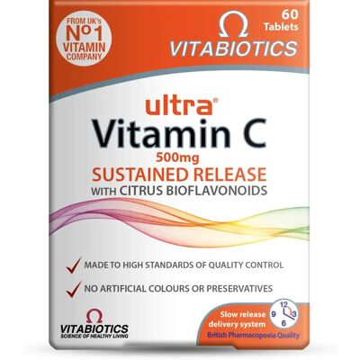 Vitabiotics Ultra Βιταμίνη C 500mg Αργή Απελευθέρωση - 60 Δισκία Vitabiotics Ultra Βιταμίνη C 500mg Αργή Απελευθέρωση - 60 Δισκία