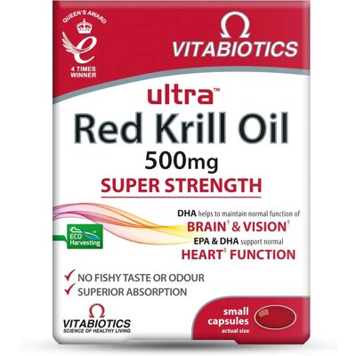 Vitabiotics Ultra Red Krill Oil 500mg - 30 Capsules Vitabiotics Ultra Red Krill Oil 500mg - 30 Capsules