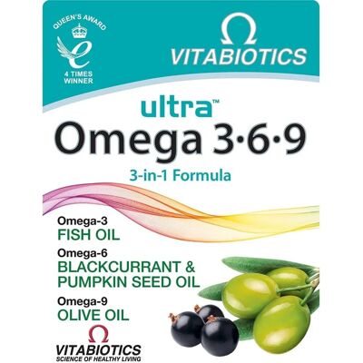 Vitabiotics Ultra Omega 3-6-9 3-in-1 Formula - 60 Capsules Vitabiotics Ultra Omega 3-6-9 3-in-1 Formula - 60 Capsules