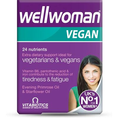 Vitabiotics Wellwoman Vegan - 60 Comprimés - Multivitamine Vegan pour Femmes - Publicité Vitabiotics Wellwoman Vegan - 60 Comprimés - Multivitamine Vegan pour Femmes - Publicité
