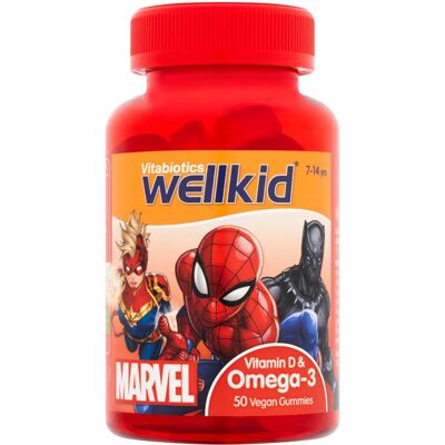 Vitabiotics Wellkid Marvel Omega-3 DHA Vegan Gummies - Vitamins & Supplements Vitabiotics Wellkid Marvel Omega-3 DHA Vegan Gummies - Vitamins & Supplements