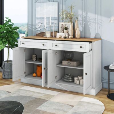 MODFU - MODFU Credenza - Blanco Natural - 150x40x86 - Buffet MODFU - MODFU Credenza - Blanco Natural - 150x40x86 - Buffet