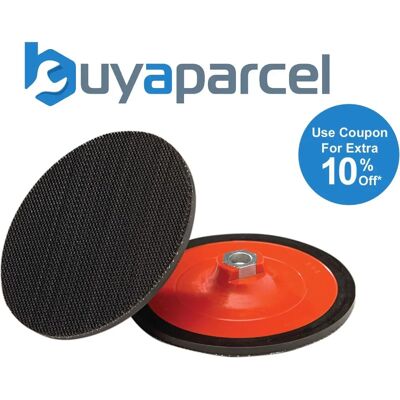 Flexipads World Class FLE10373 Sander Pad - 150mm, Metal Threaded, Extra Grip - Sander Pad Flexipads World Class FLE10373 Sander Pad - 150mm, Metal Threaded, Extra Grip - Sander Pad