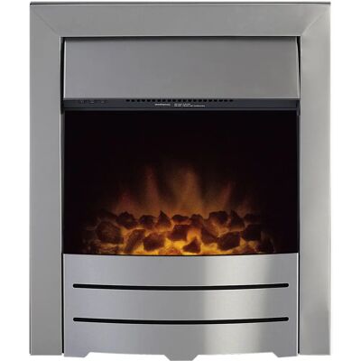 Adam Fires Colorado 2kW Electric Inset Fire - Brushed Steel Adam Fires Colorado 2kW Electric Inset Fire - Brushed Steel