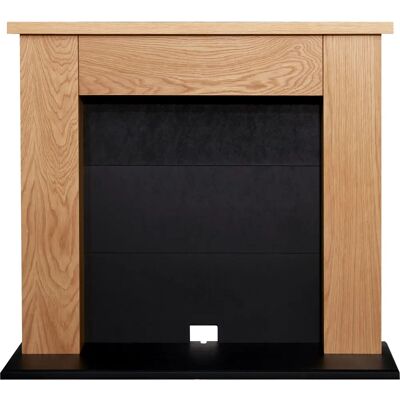 Adam Chester - Electric Stove Fireplace - Oak & Black Adam Chester - Electric Stove Fireplace - Oak & Black