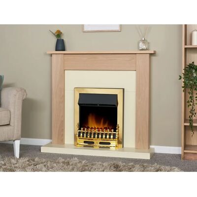 Adam - Southwold Fireplace - Oak & Cream - Fireplace Adam - Southwold Fireplace - Oak & Cream - Fireplace