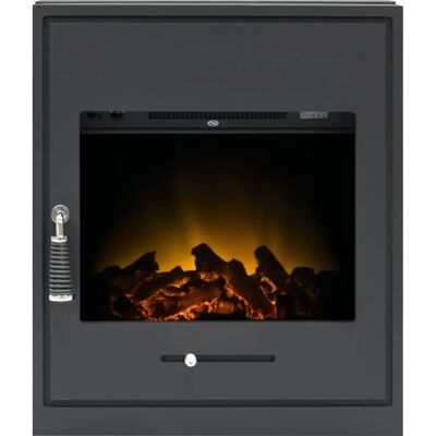 Adam Oslo Electric Inset Stove - Black, Remote Control, Modern Design Adam Oslo Electric Inset Stove - Black, Remote Control, Modern Design