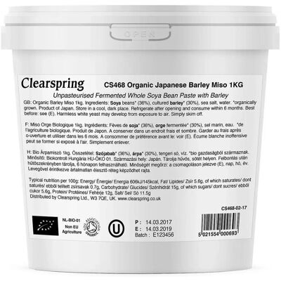 Økologisk japansk byggmiso - 1Kg - Uperstørr Økologisk japansk byggmiso - 1Kg - Uperstørr