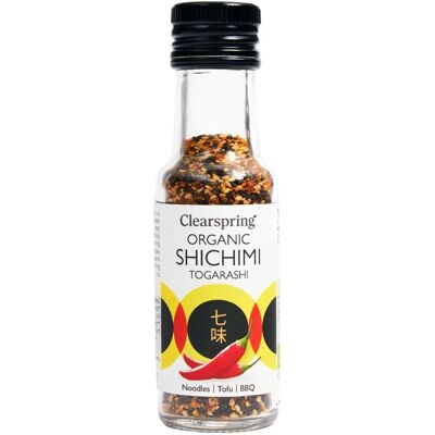 Clearspring Shichimi Togarashi - appelsinskall, sesamfrø - Kryddemiks Clearspring Shichimi Togarashi - appelsinskall, sesamfrø - Kryddemiks