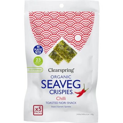 Clearspring Orgánico Chilli Seaveg Crispies - 20g - Snack de Algas Clearspring Orgánico Chilli Seaveg Crispies - 20g - Snack de Algas