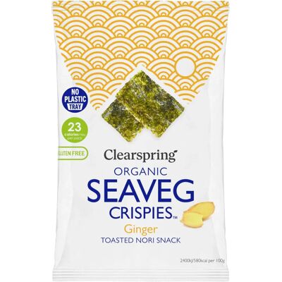 Clearspring Alga Nori Tostada Jengibre - Snack de Algas Clearspring Alga Nori Tostada Jengibre - Snack de Algas